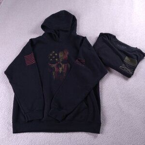 Grunt Style Hoodie & T-Shirt Bundle Patriotic Graphic Hoodie Read Condition